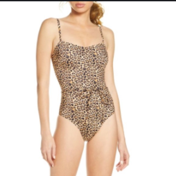 Chelsea28 Other - Chelsea 28 animal print belted swimsuit S